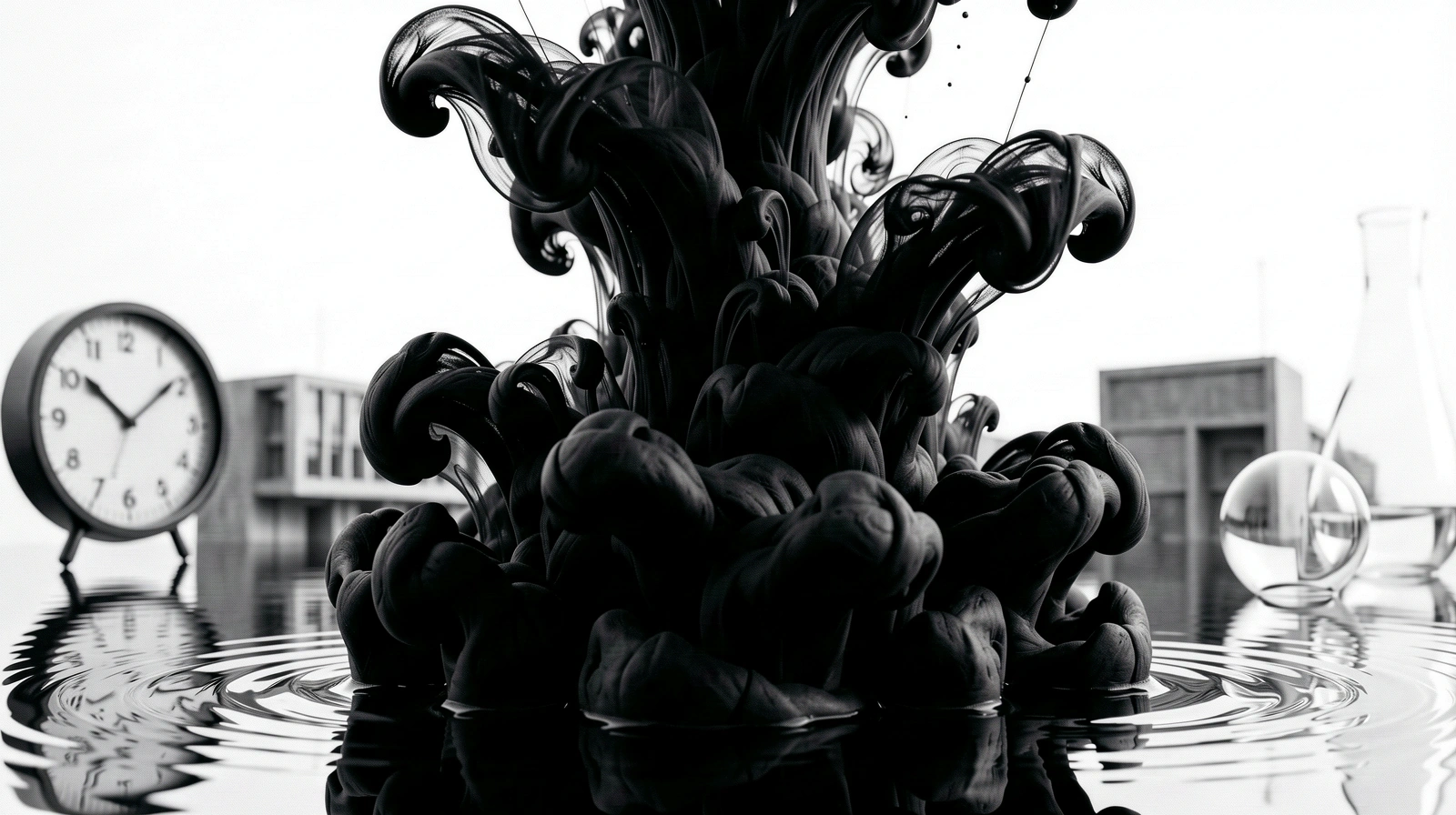 Tinte in Wasser Metapher